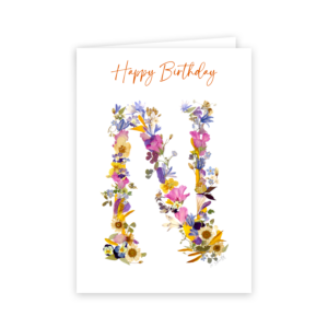 Floral Alphabet:  N